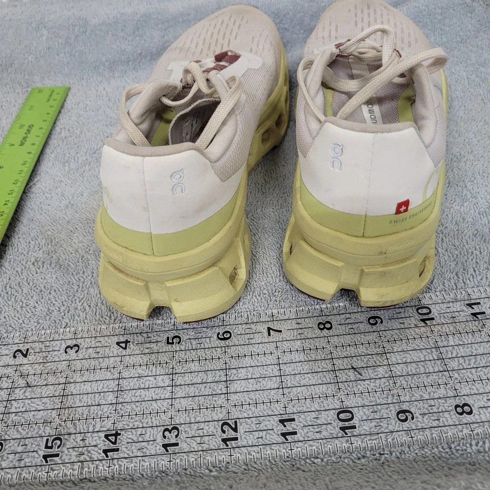 On Cloudmonster Womens 5.5 Running Shoes Sand Lime 61.97783